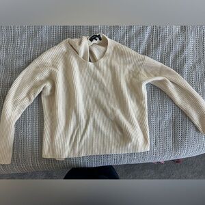 Theory Cashmere Open-Back Sweater